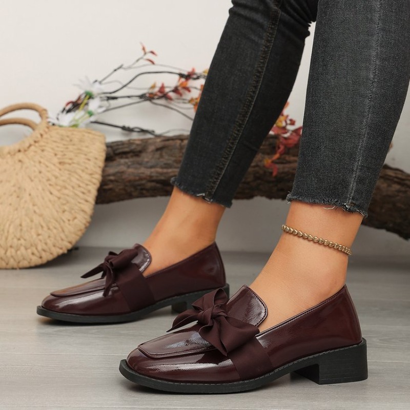 Women'S Fashion Shoes - Fashion Bowknot Slip On Loafers for