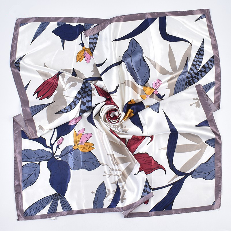 90*90cm Floral Print Silk Squa - Women Fashion Necktie review and price