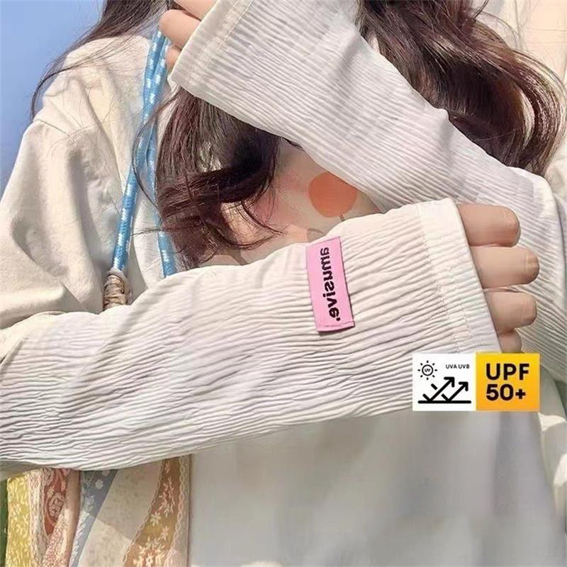 Women Wrinkle Ice Silk Sun Arm - Women'S Fashion Korea review and price