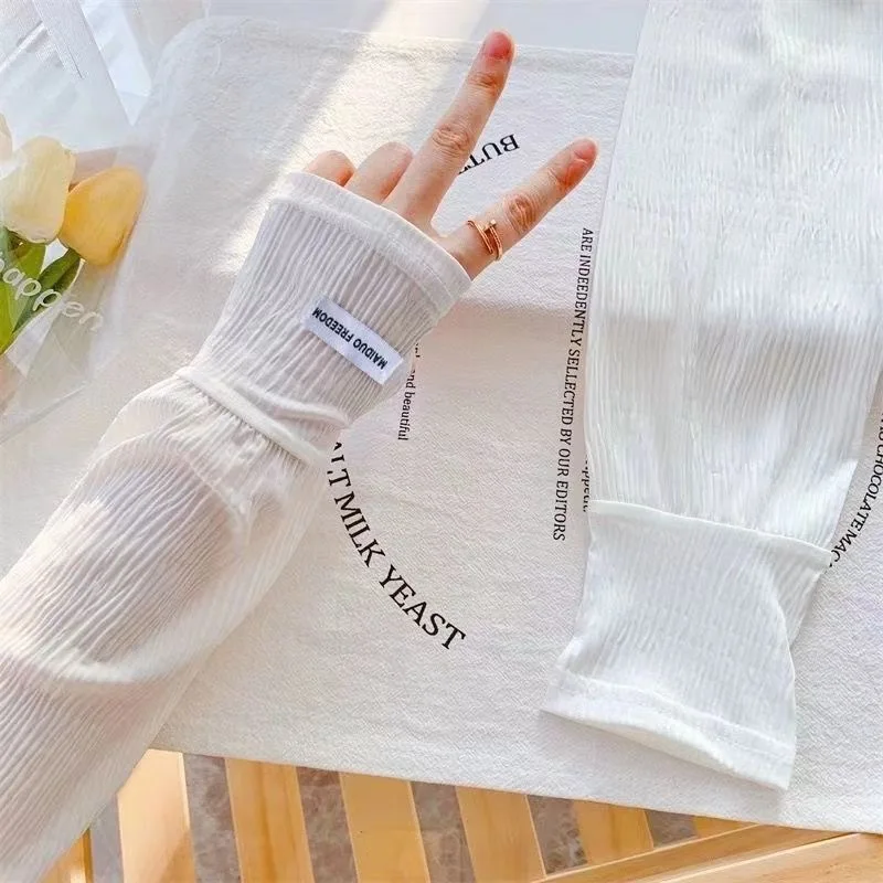 Women Wrinkle Ice Silk Sun Arm - Women'S Fashion Korea review and price