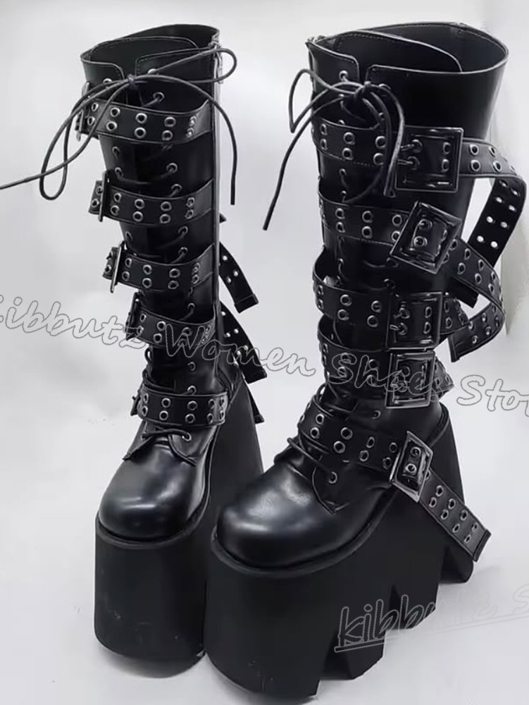 Rivets Platform Knee High Boot - Women'S Fashion Knee High Boots review and price