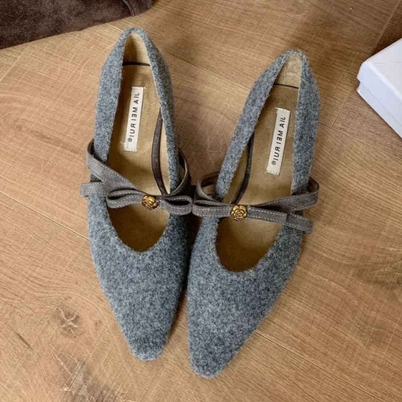 Bowknot Pointed Toe Low Heel W - Women'S Fashion Shoes review and price