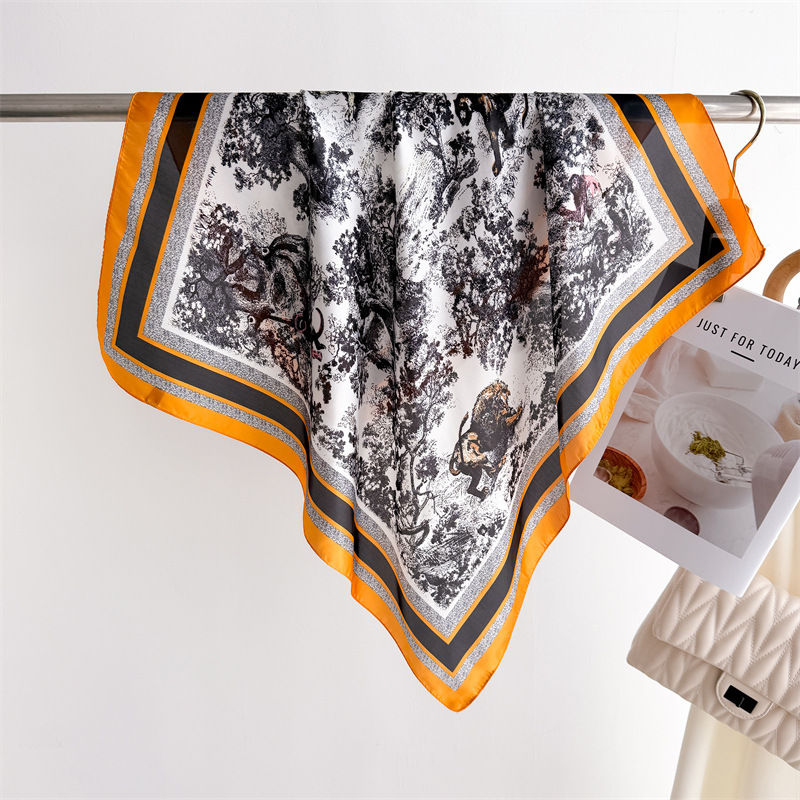 Luxury Jungle Printed Scarves  - Women Fashion Necktie review and price