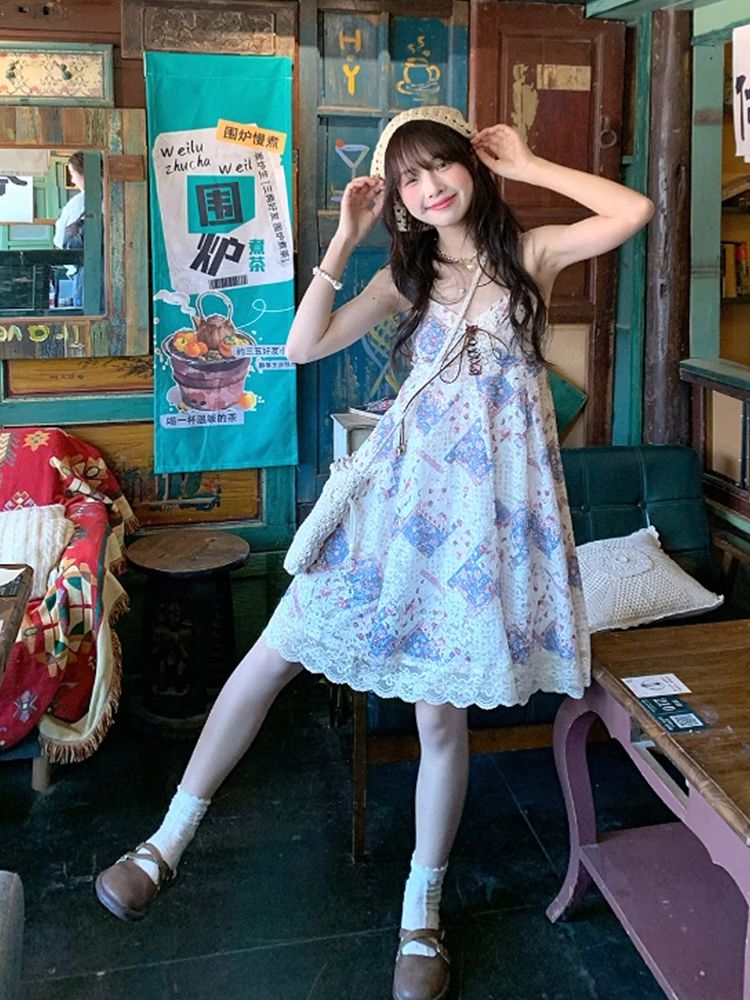 Summer Vintage Cami Dress Set  - Lace Trim Cami review and price