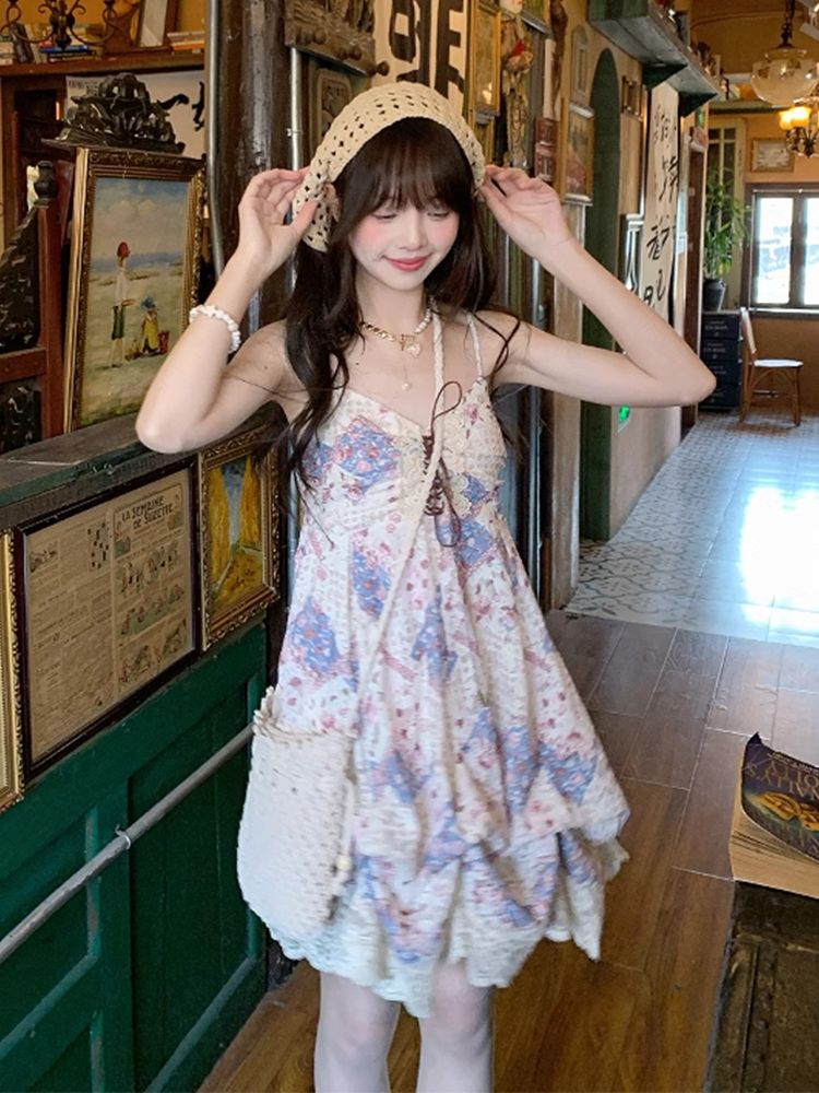 Summer Vintage Cami Dress Set  - Lace Trim Cami review and price