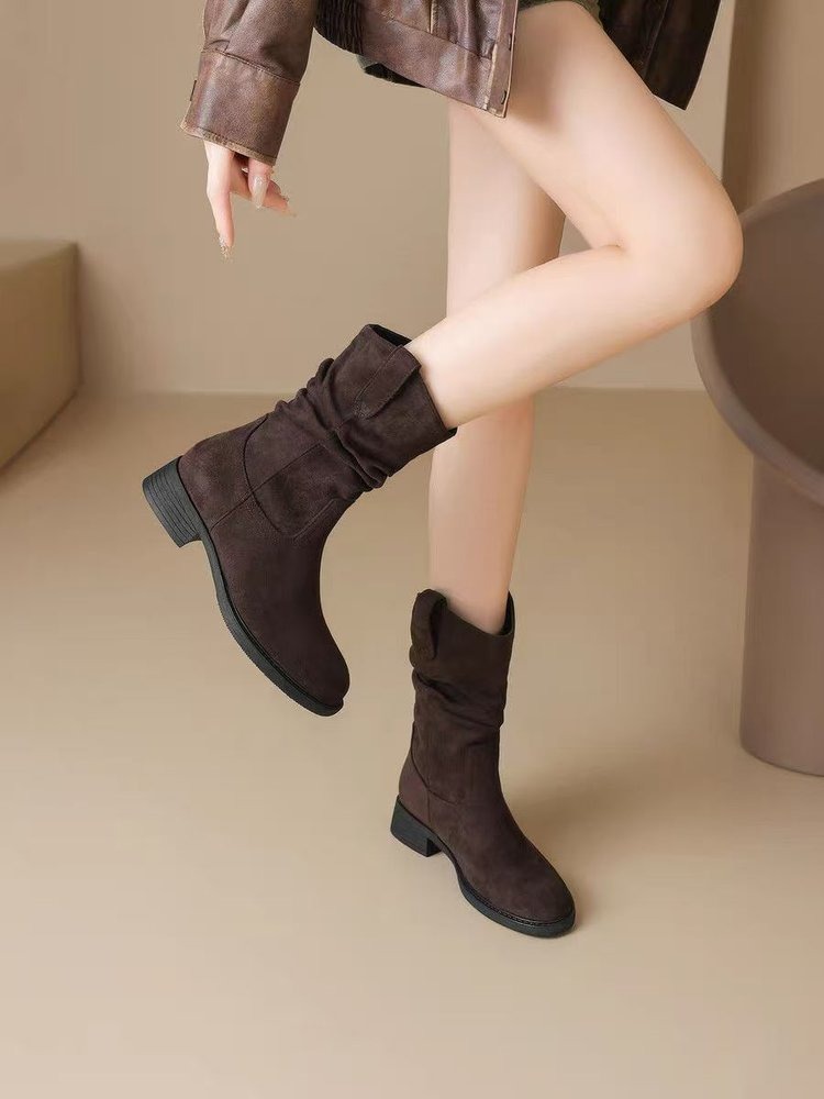 Retro Maillard Style Faux Sued - Women'S Fashion Korea review and price