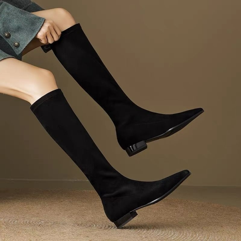 Women Knee High Boots Pointed  - Women'S Fashion Korea review and price